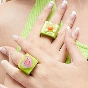 LA Hearts 2 Pack Disco Rings size 6